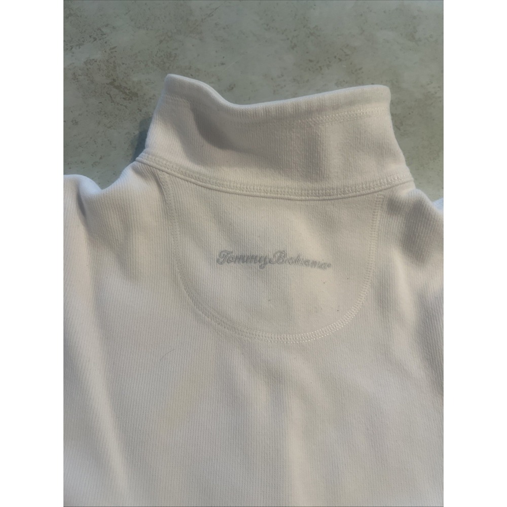 Tommy Bahama White Zip Up Sweater - Picture 7 of 7